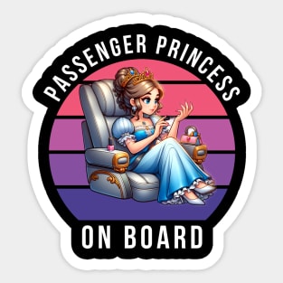 PASSENGER PRINCESS ON BOARD Sticker